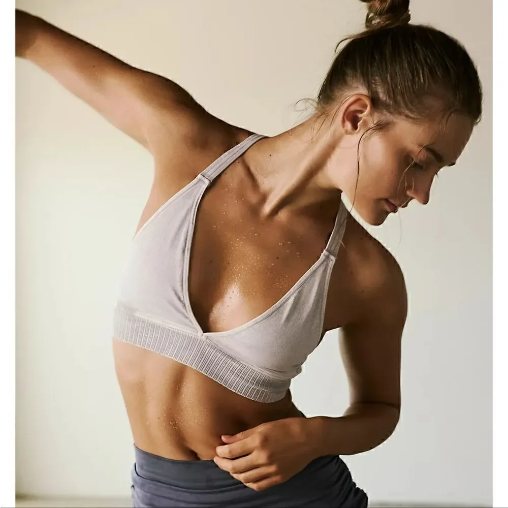Free People Plunge Bra Ice Grey XS/S